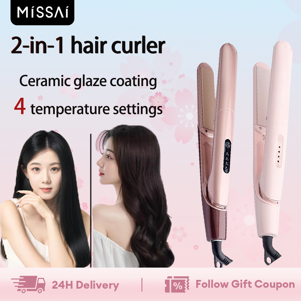 MIssai Hair Straightening Iron Automatic Hair Curler Multi-Function ...