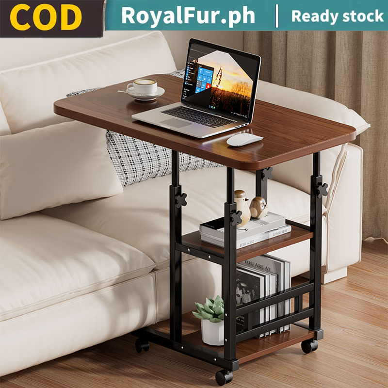 ♪COD♪ Bedside Table Wood Bedside Computer Desk Bedroom Study Table Over ...