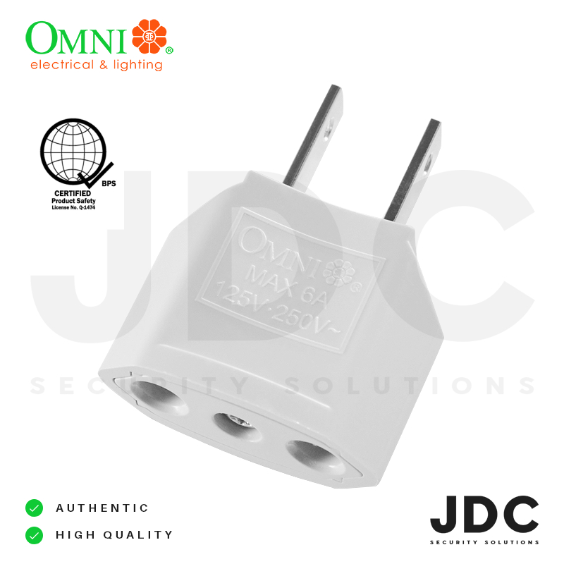 Omni WRA-001 Regular Adapter 6A 250V | Shopee Philippines