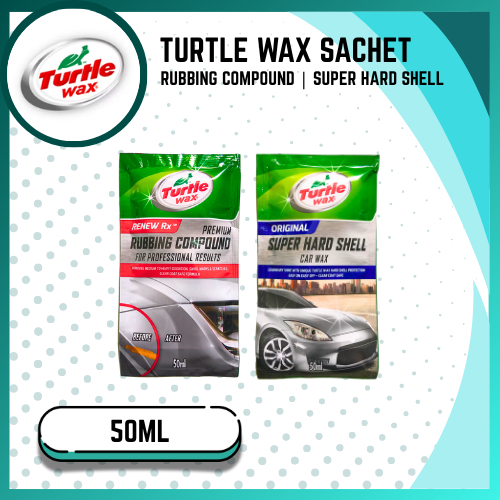 TURTLE WAX Sachet 50ml - Super Hard Shell & Rubbing Compound Premium ...