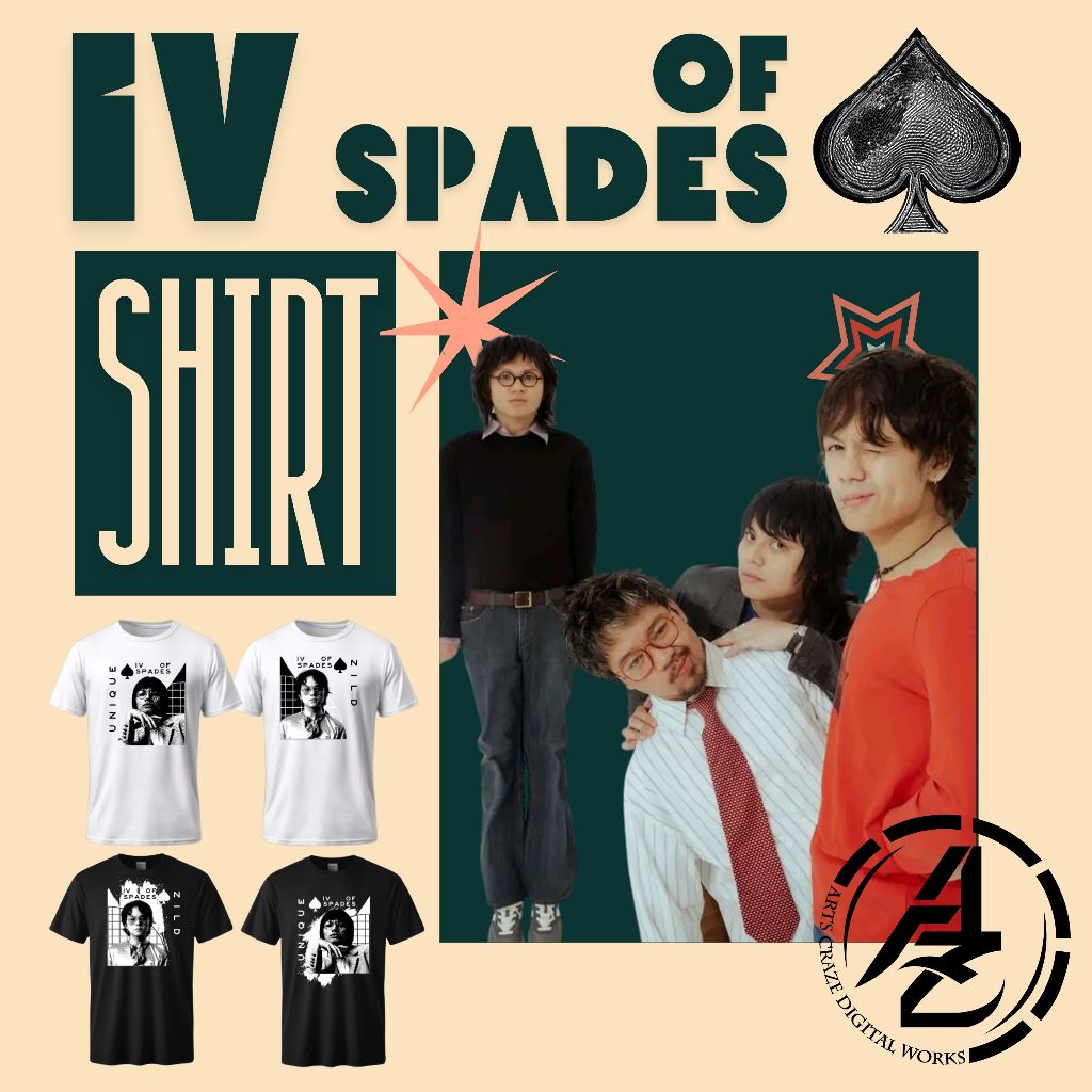 IV OF SPADES HIGH QUALITY T-SHIRTS UNIQUE BLASTER ZILD BADJAO | Shopee ...