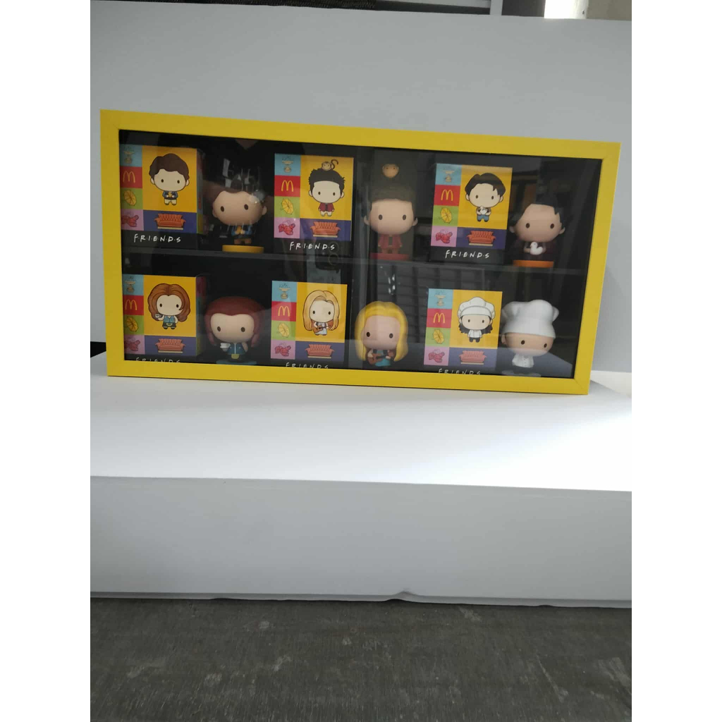 FRIENDS 2LAYERS DISPLAY CASE WITH ACRYLIC COVER- BLACK& YELLOW BORDER ...