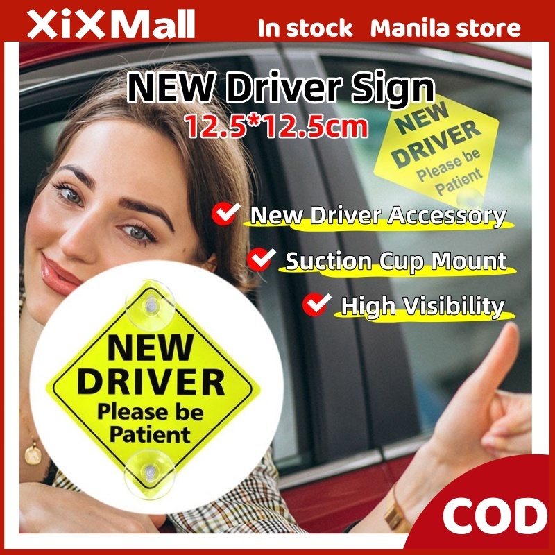 Car New Driver Emblem, 12.5x12.5cm Visible Novice Driver Sticker, High ...