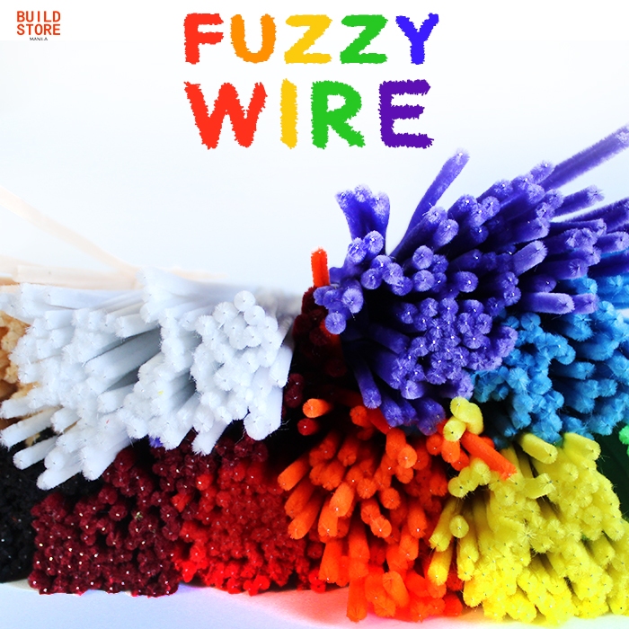 50 pcs Fuzzy Wire 6mm x 30cm - Colorful Chenille Stems Twist Wire for ...