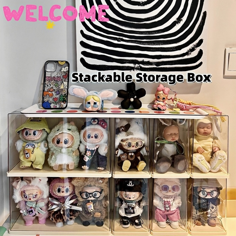 Single Transparent Labubu Display Box - For Popmart Labubu Figure Blind ...