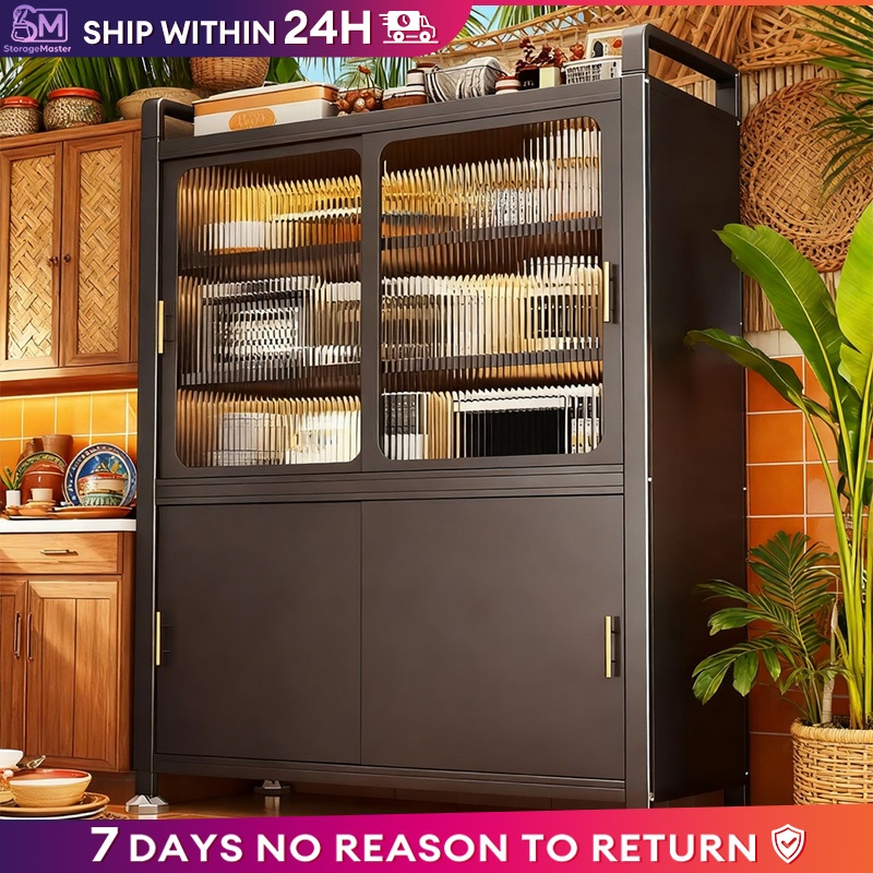 Kitchen Dust Cabinet Rack Dustproof Storage Cabinet Carbon Steel Multi ...