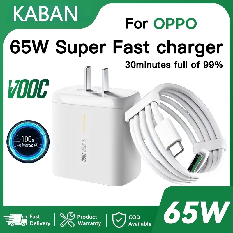 FOr Oppo 65W Super VOOC Adapter Charger High Speed With Type-C / Micro ...