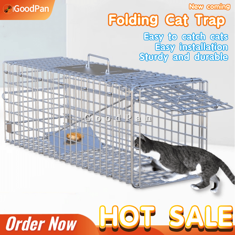 Cat Cage Cat Trap Foldable for Stray cat Rescue Safe and Humane Animal ...