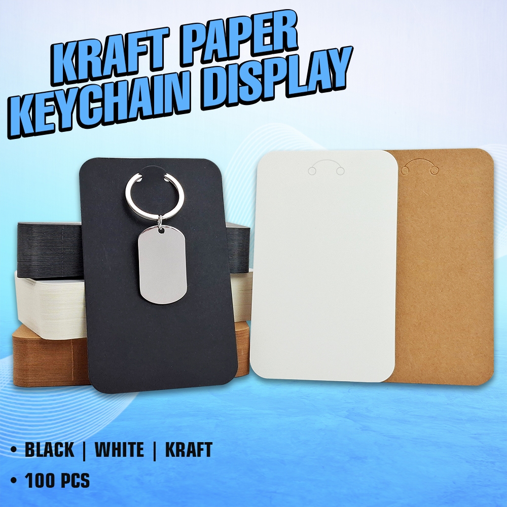 100 Pcs Keychain Display Cards for Key Ring Cards Jewelry Package ...