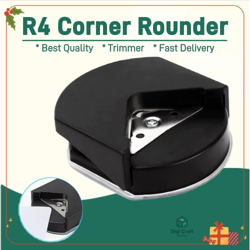 R4 Corner Rounder Puncher Black For Photo Paper Kraft's Stickers And ...