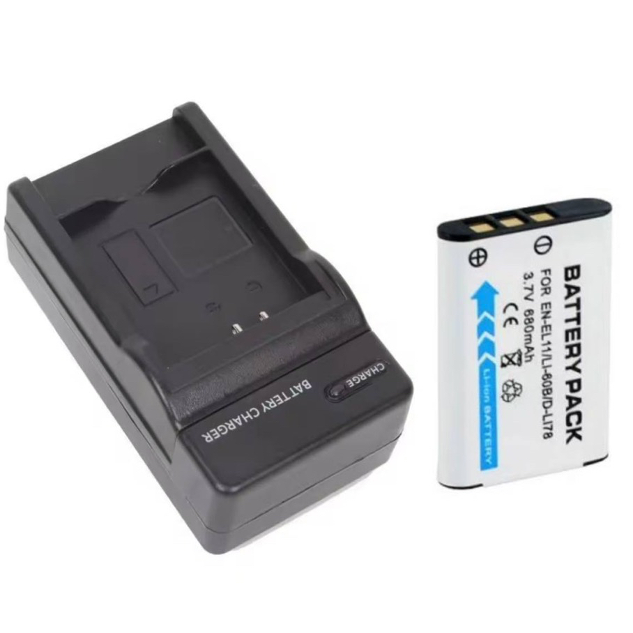 Caricatore USB LI-60B Per Batteria Olympus FE-370 – Carica Da Laptop, Power Bank O Adattatore, Con Indicatore LED - 6