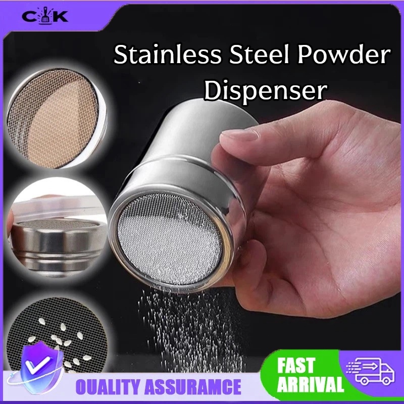 Stainless Steel Salt Shaker Powder Dispenser Bottle Cover For Kitchen ...