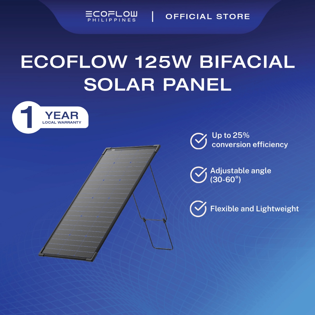 EcoFlow 125W Solar Panel (Bi-Facial) | EcoFlow PH | Shopee Philippines