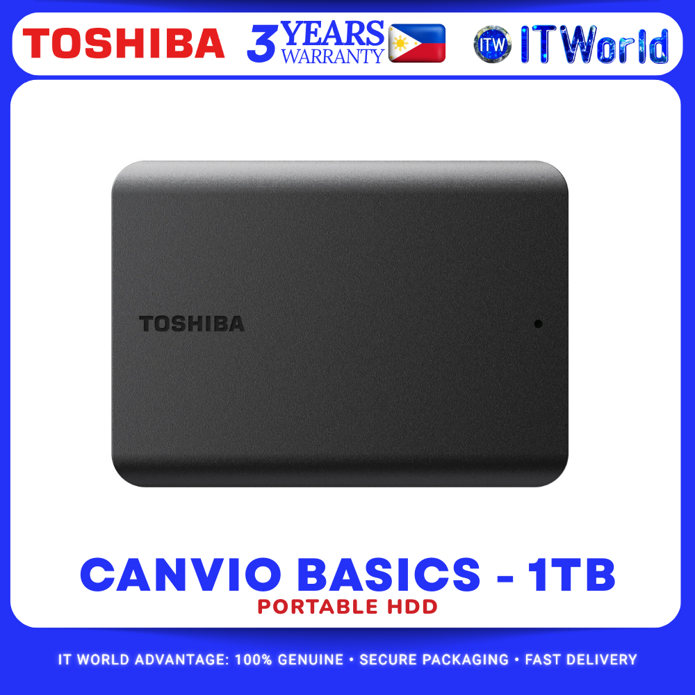 Toshiba Canvio Basics HDTB510AK3AA – 1TB USB 3.2 Gen1 Portable HDD ...