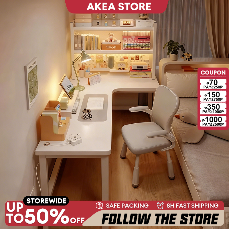 【Ship Today】Corner Desk L-Shaped Office Gaming Table White Computer ...