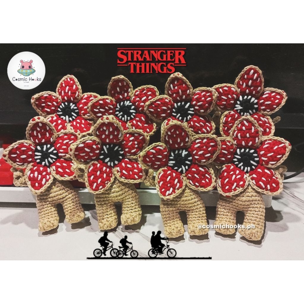 Stranger Things Crochet Demogorgon Keychain | CosmicHooks100%Handmade ...
