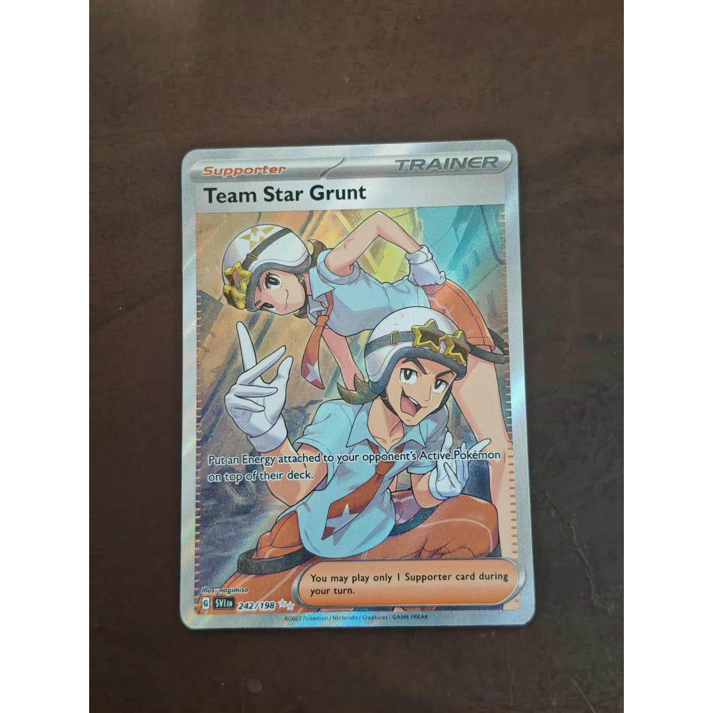 242 198 pokemon card Great Tusk ex 246/198 Rare with Special Illustration (Burst Base and Purple) + TitanCards Toploader Toys aky CG Works SV01 Team Star Grunt 242/198 Ultra