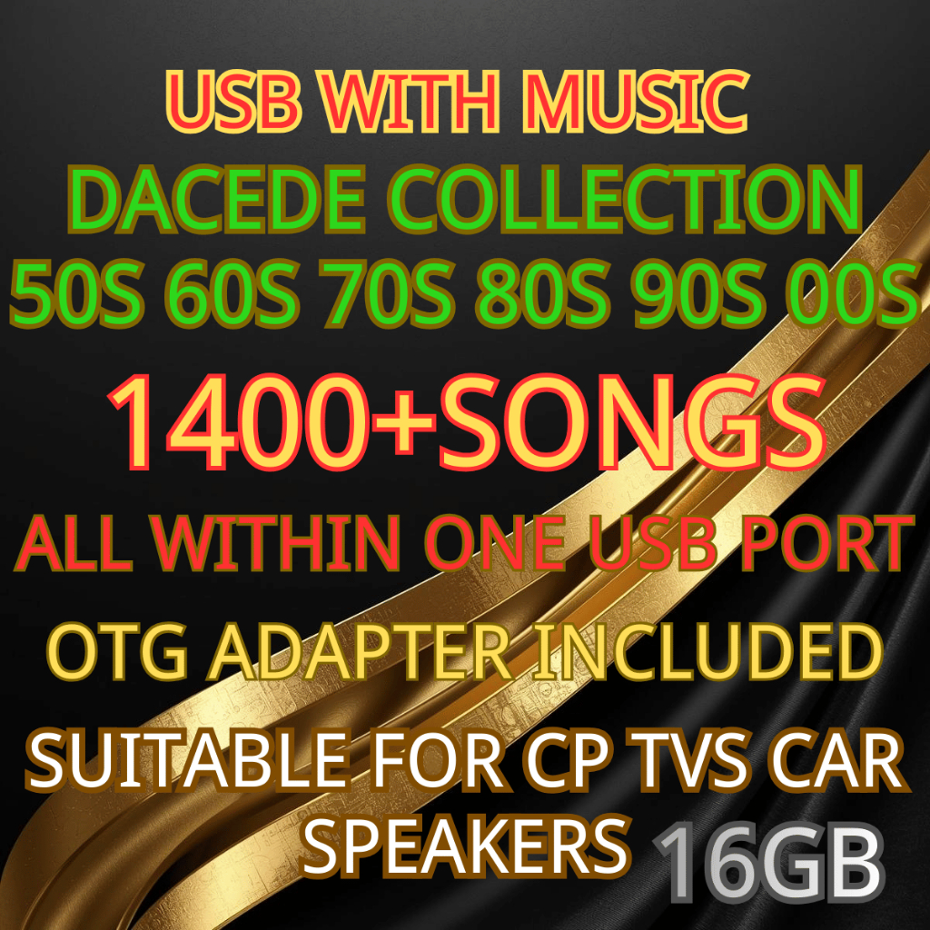 Music USB flash drive Decade 1400+ songs | Shopee Philippines
