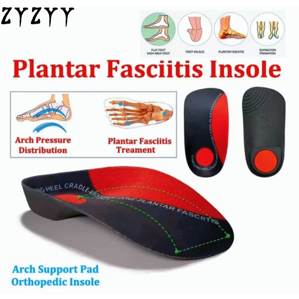 Orthopedic Insole Hard Arch Support Shoe Sole Deep Heel Cup Secures ...