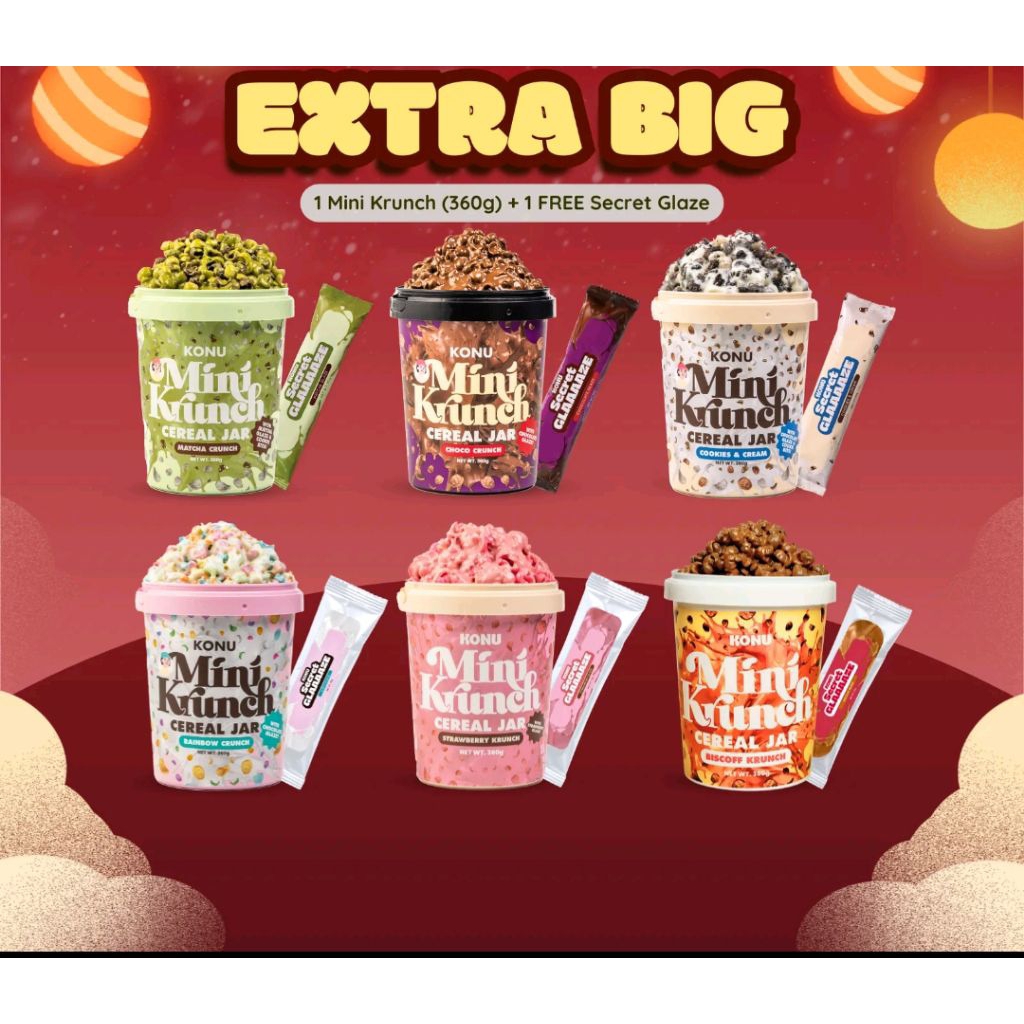 KONU Mini Krunch Cereal Jar EXTRA BIG 360g | Shopee Philippines
