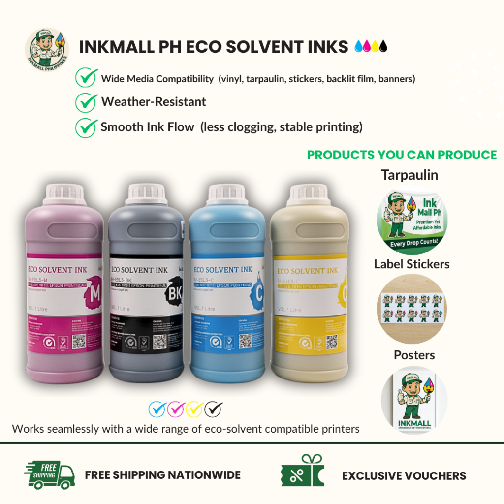 InkMall Eco-Solvent Ink 1 Liter CMYK — Large Format Printer Ink | Fast ...