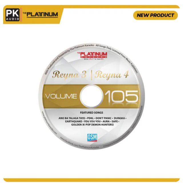 The Platinum Karaoke Player New Reyna 3/Reyna 4 Volume 105 Update Dics ...