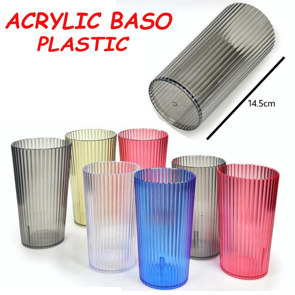 6-Piece Acrylic Glass Set - Premium Quality, Safe Material, BASO ...