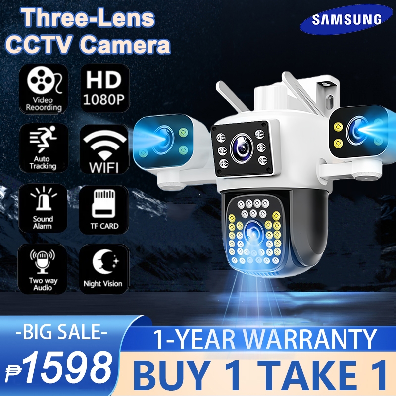 BUY 1 TAKE 1 V380 Pro 4K Three-Len CCTV Camera Wifi/4G SIM Outdoor ...