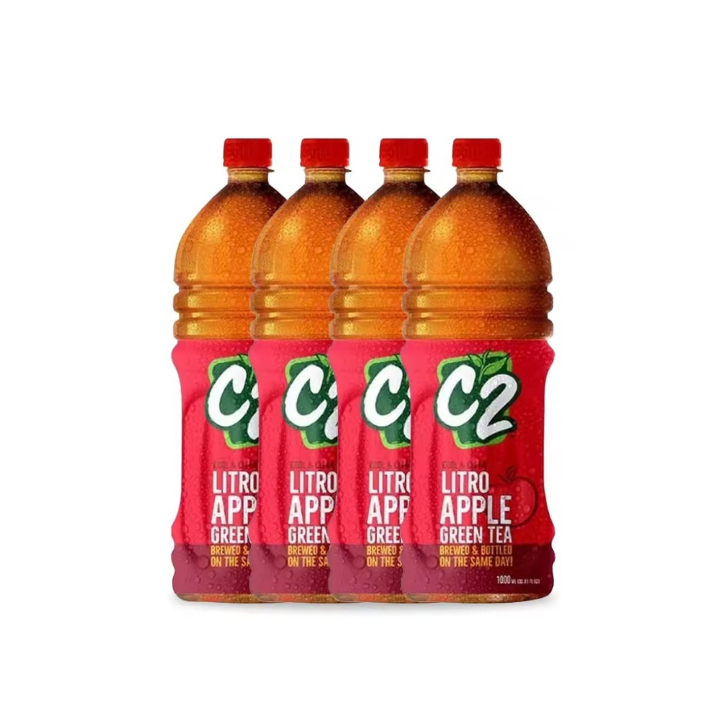 C2 Green Tea Apple 1L - Bundle of 4 bottles | Shopee Philippines