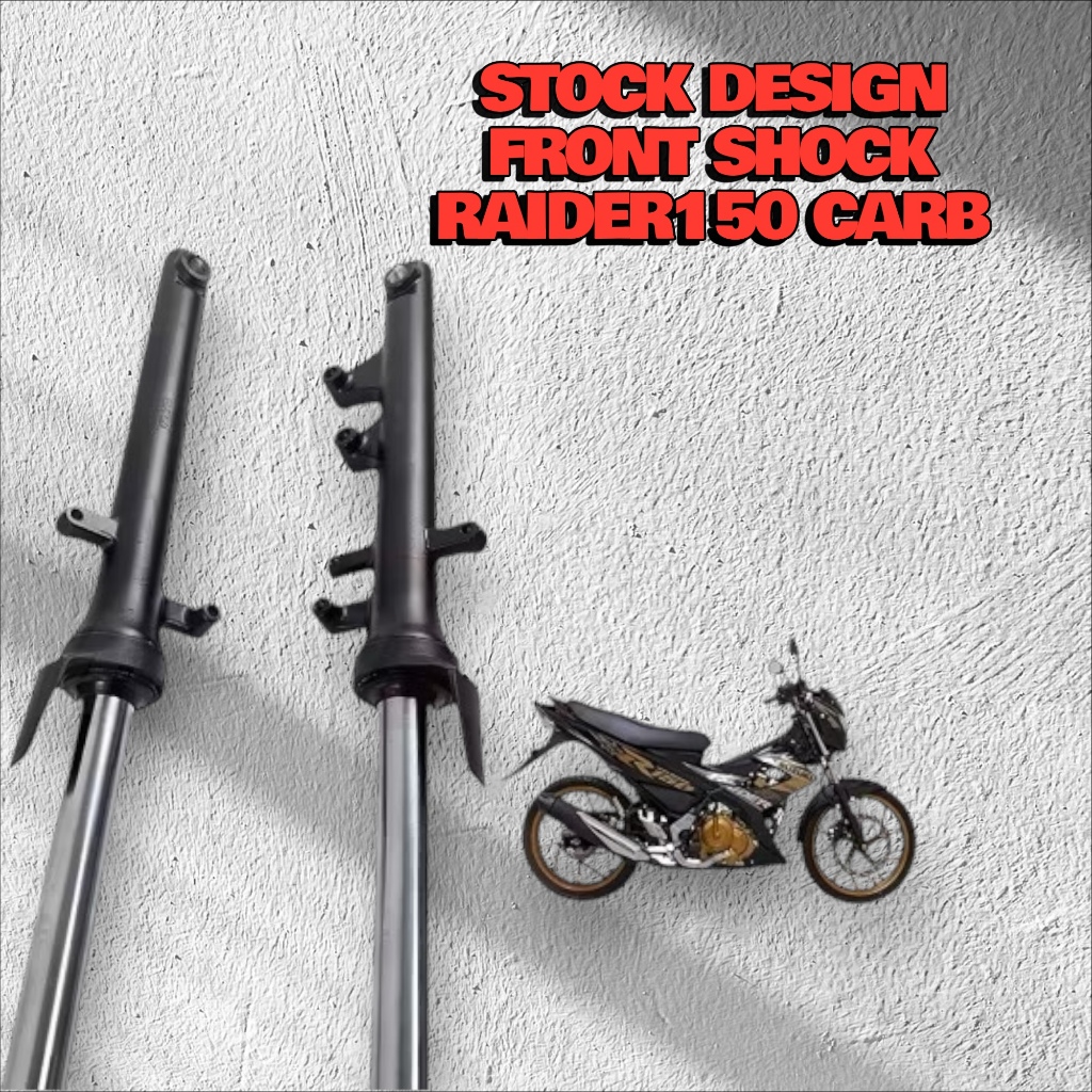 Stock Front shock For suzuki Raider 150 CARB TYPE - ( black ) | Shopee ...