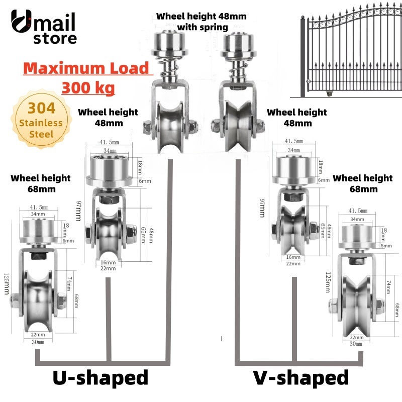 Rotational Gate Roller Wheel For Swing Gates Spring Caster Gate Roller ...