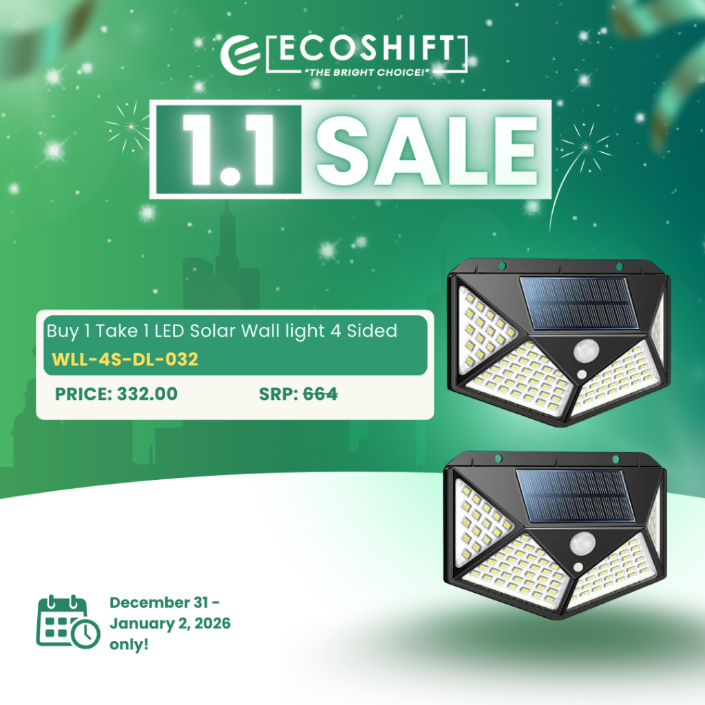 BUY 1 GET 1 LED Solar Wall Light 4 Sided | Shopee Philippines
