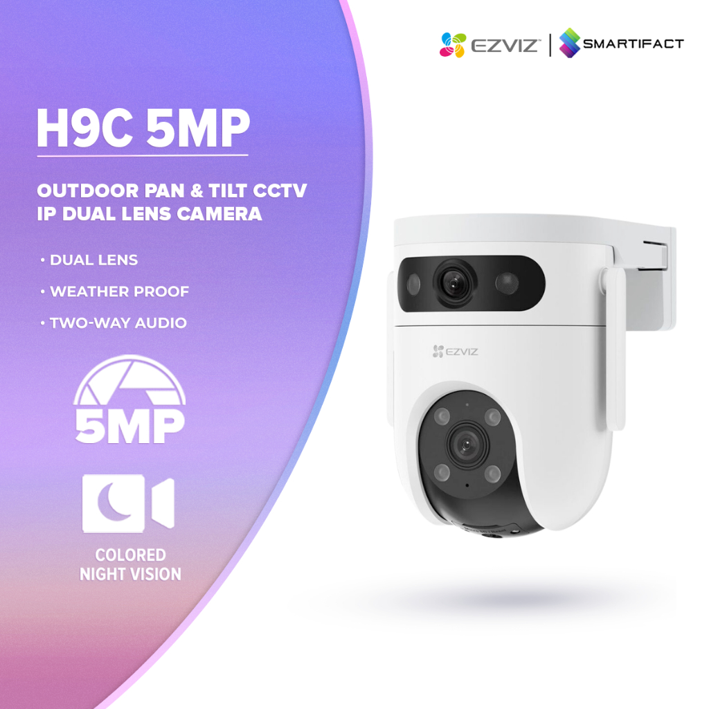 EZVIZ H9C Dual 5MP 3K and 3K Wired Wifi Pan Tilt CCCTV Camera Auto ...
