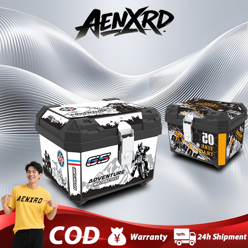 ⭐Ready stock⭐Top Box Motorcycle 45/47 Liters Hard Plastic Top Box With ...