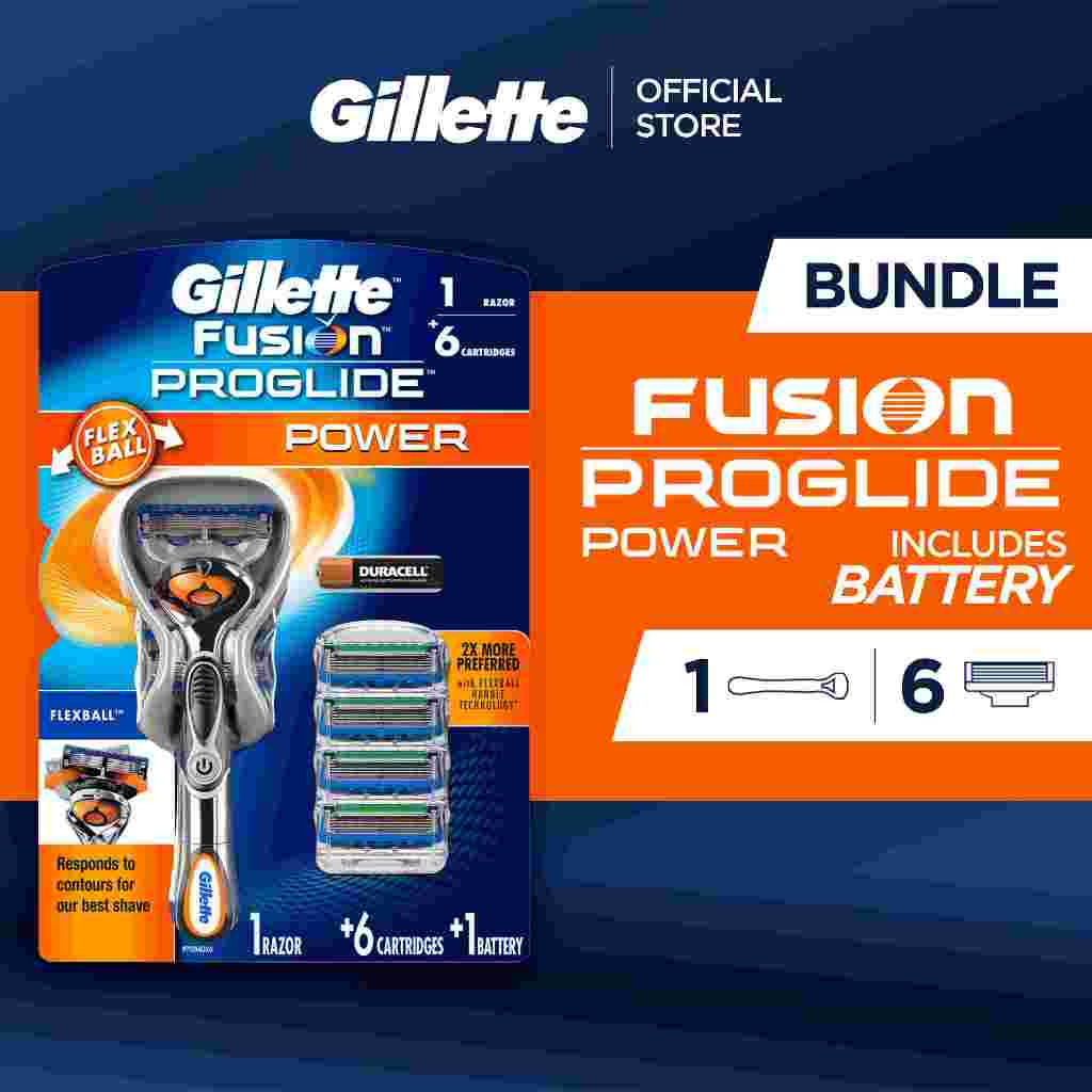 Gillette Fusion ProGlide Power Razor + Cartridge 6s | Shopee Philippines