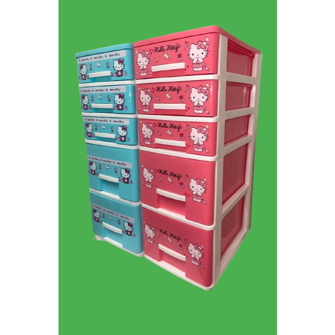 5 layer hello kitty drawer 25x17x47 cm / school supplies storage / 5L ...