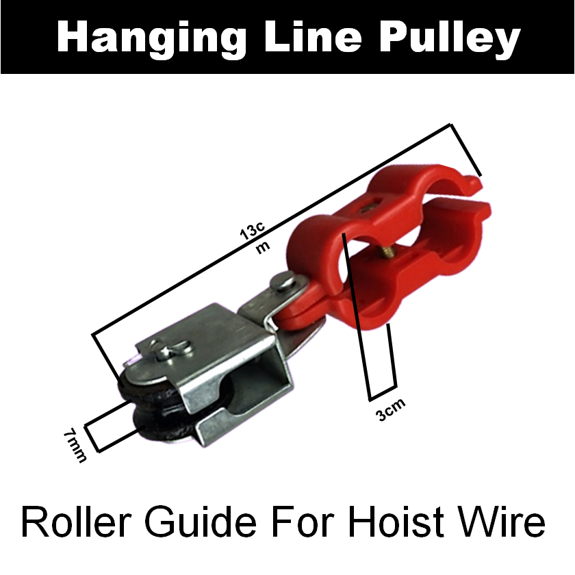 HANGING LINE PULLEY ROLLER GUIDE FOR HOIST WIRE | Shopee Philippines