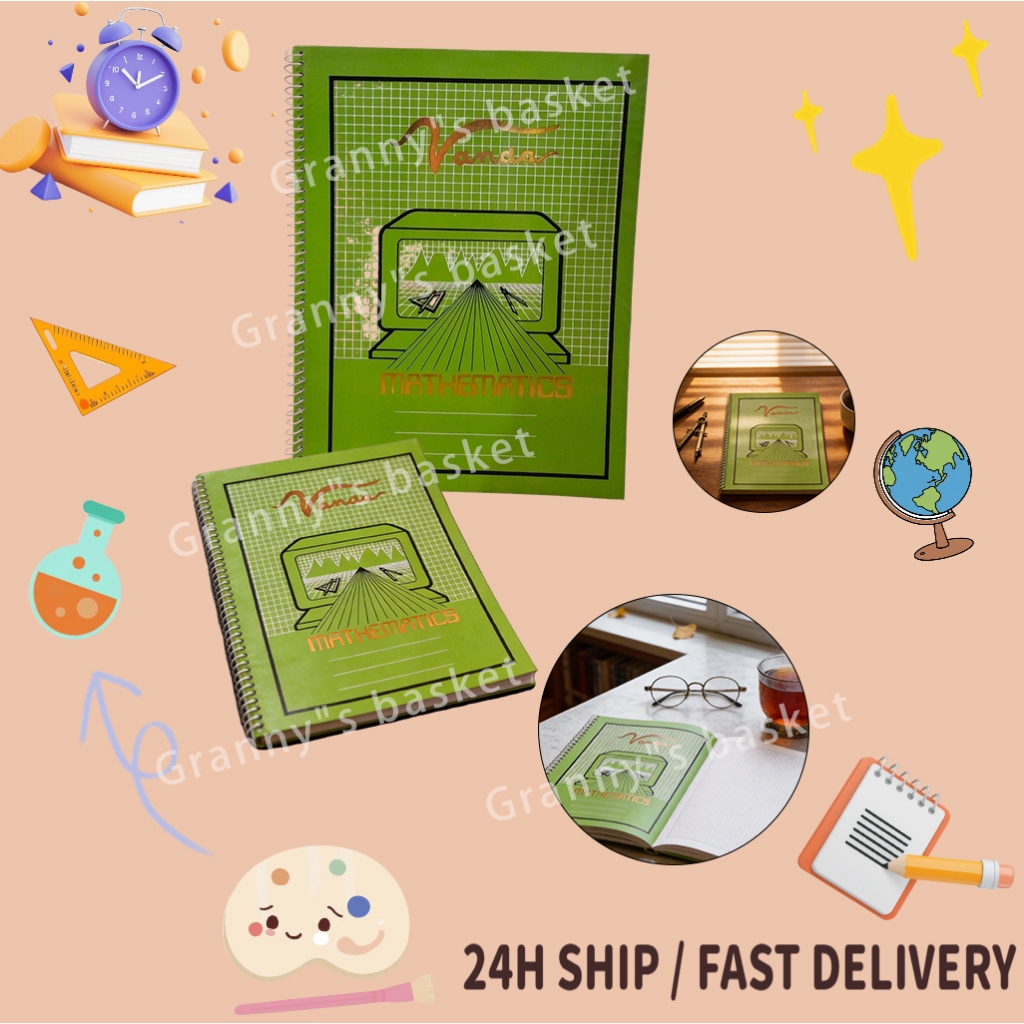 Vanda Yarn Binding Graphing Notebook 80 Leaves Math Note Book With ...