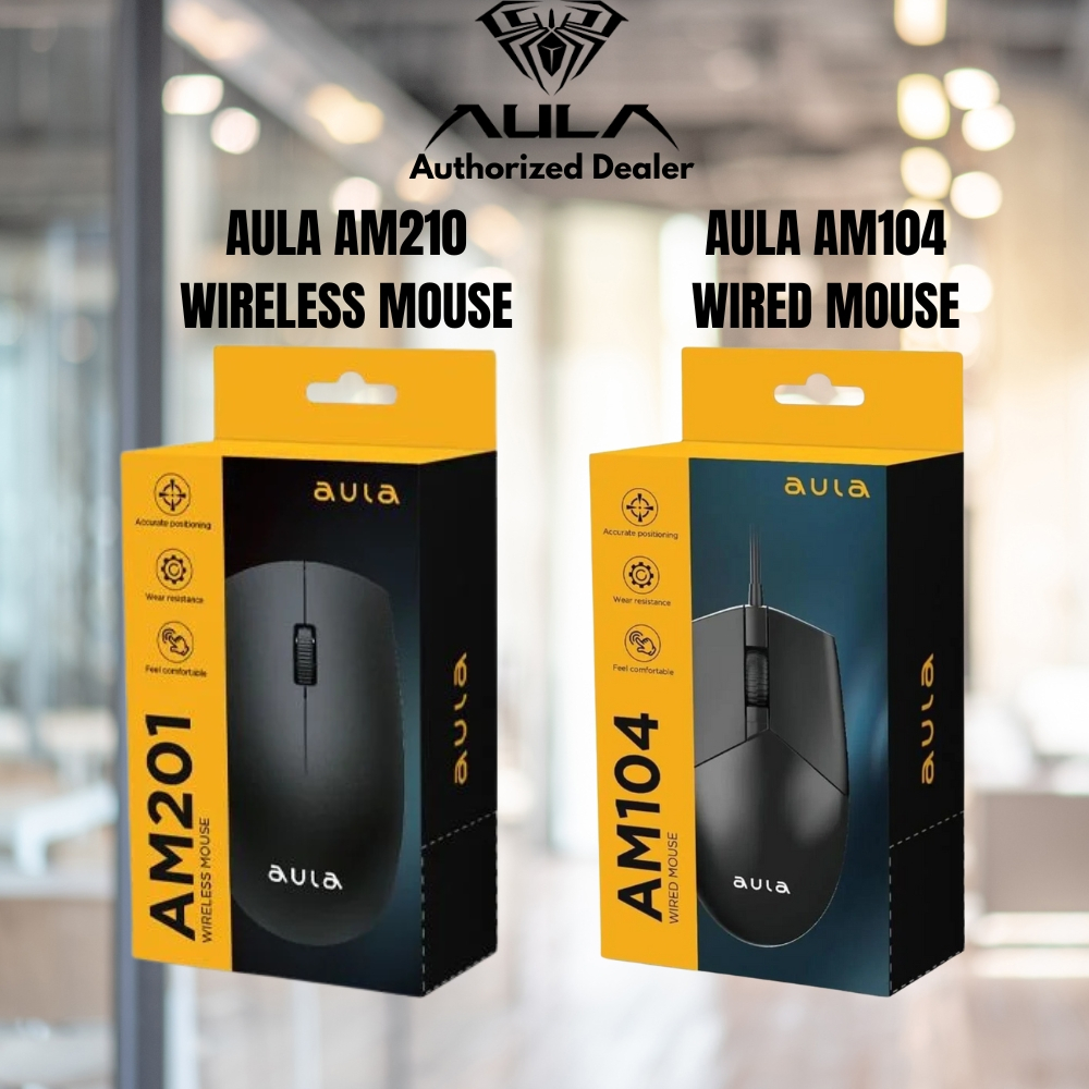 Aula Wired | Wireless Mouse AM201 |AM104 USB Wired Mouse Black ...