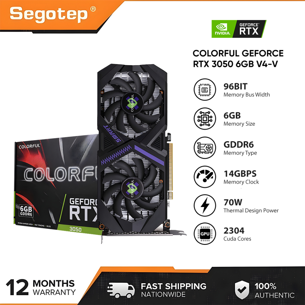 Colorful GeForce RTX 3050 NB Duo 6G 8G/3060 NB Duo 12G L-V Graphics ...