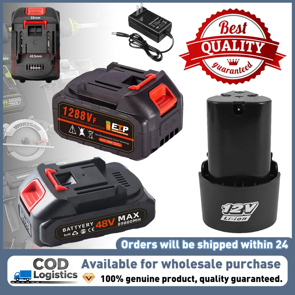 12V/48V/1288VF Lithium Battery Li-lon Lithium-lon For Cordless Driver ...