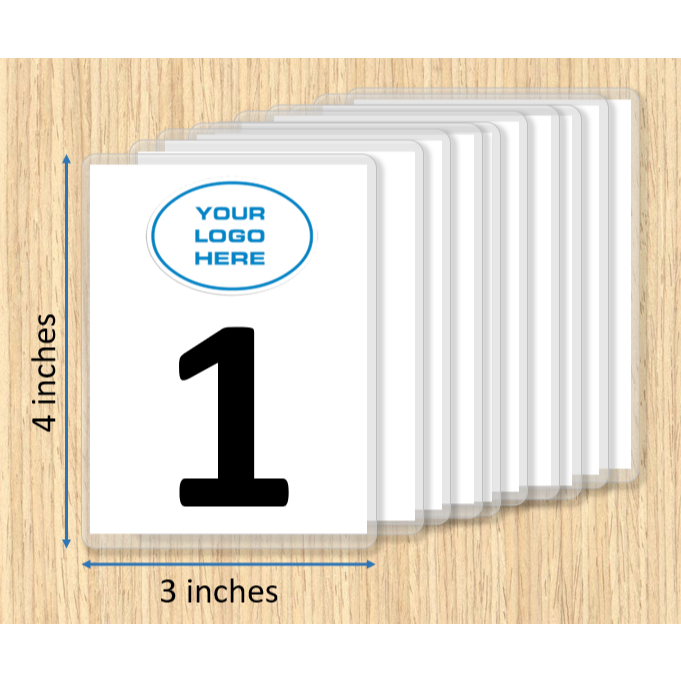 Custom Number Cards 3x4 inches Thick Laminated Educational Number Flash ...