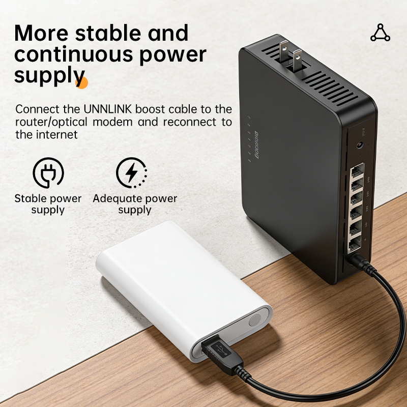 WiFi to Powerbank Connector DC 5V to 12V USB Cable Step-up Boost ...