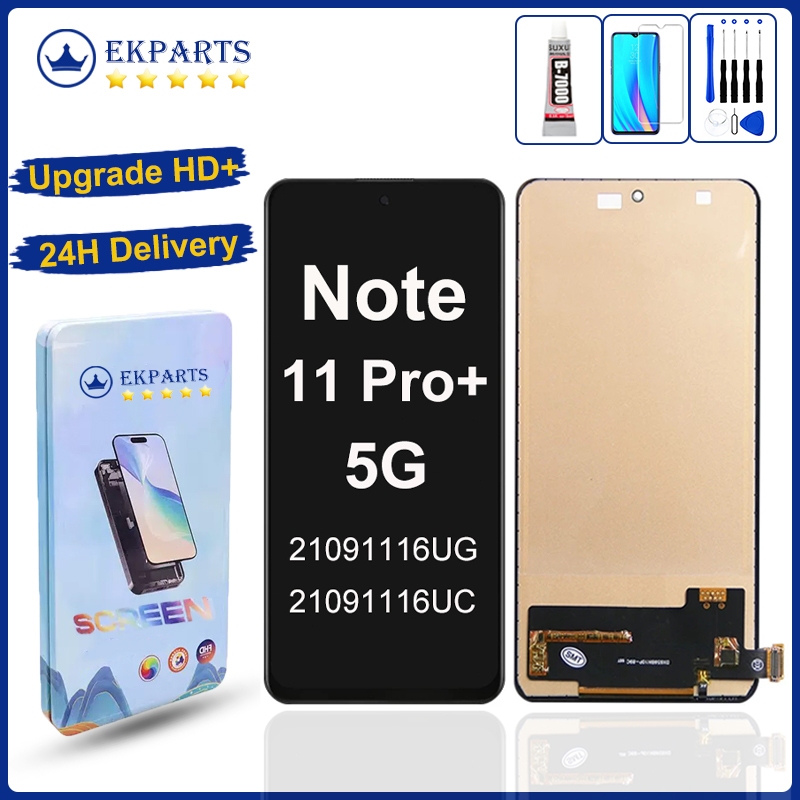 AMOLED LCD per Xiaomi Redmi Note 11 Pro Plus 5G 21091116UG Display LCD Digizer per Redmi Note11 Pro + 5G Display LCD con cornice  509