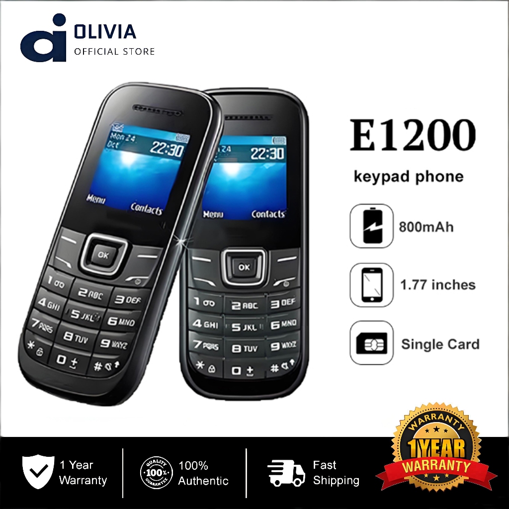 Original GT-E1200 Samsong Keypad Phone Single SIM Cellphone Feature ...
