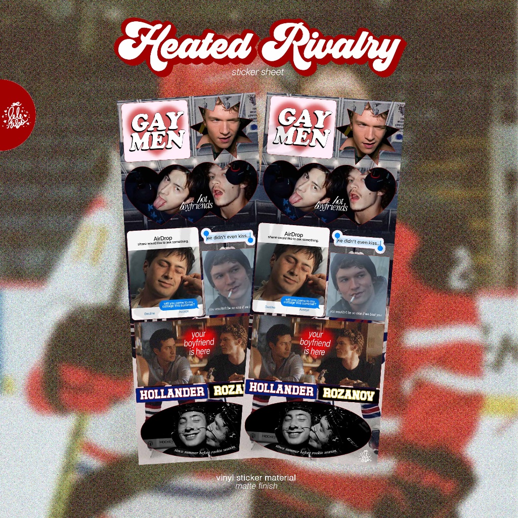heated rivalry sticker sheet fanmade by leleribo | Shopee Philippines