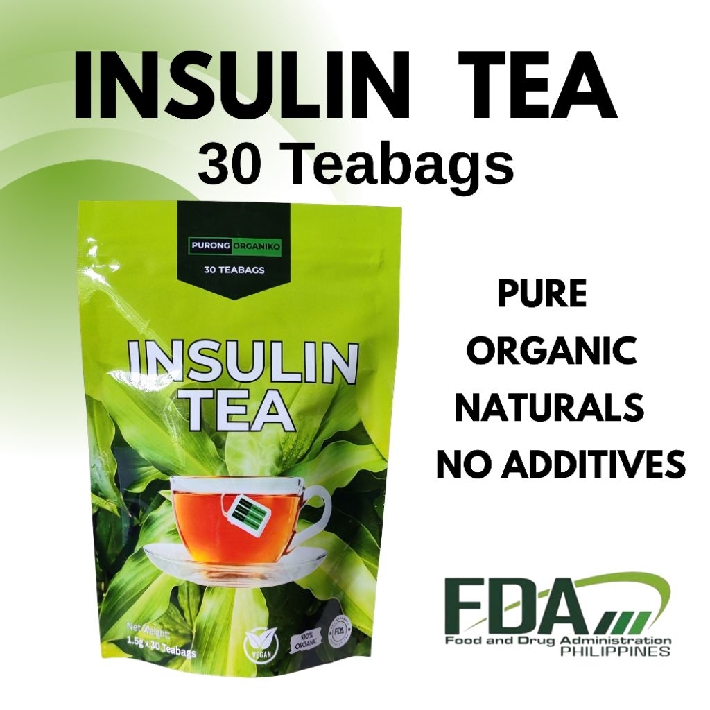 PURE INSULIN LEAF TEA 30 TEABAGS/ ALL NATURALS/ NO PRESERVATIVES/ALL ...
