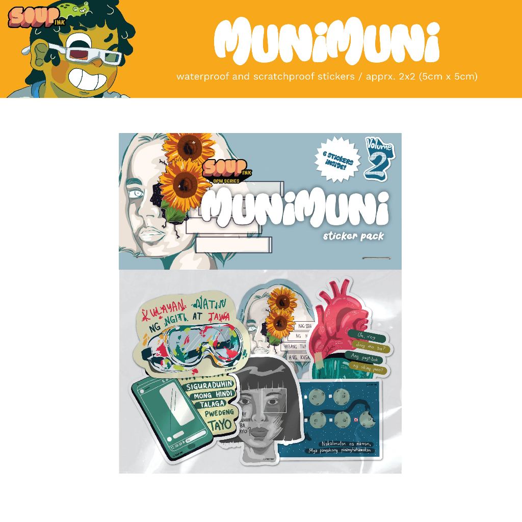 MUNIMUNI STICKER PACK SET 2 SERIES, vinyl die cut stickers in ...