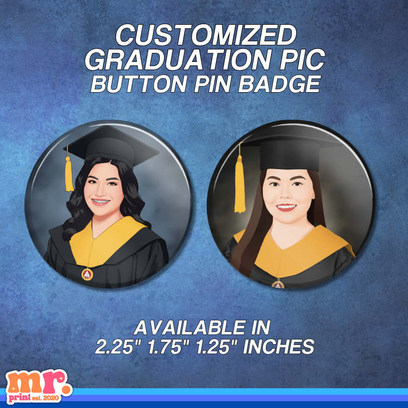 GRADUATION BUTTON PIN CUTE GRADUATION GIFT BUTTON PIN BADGE | Shopee ...