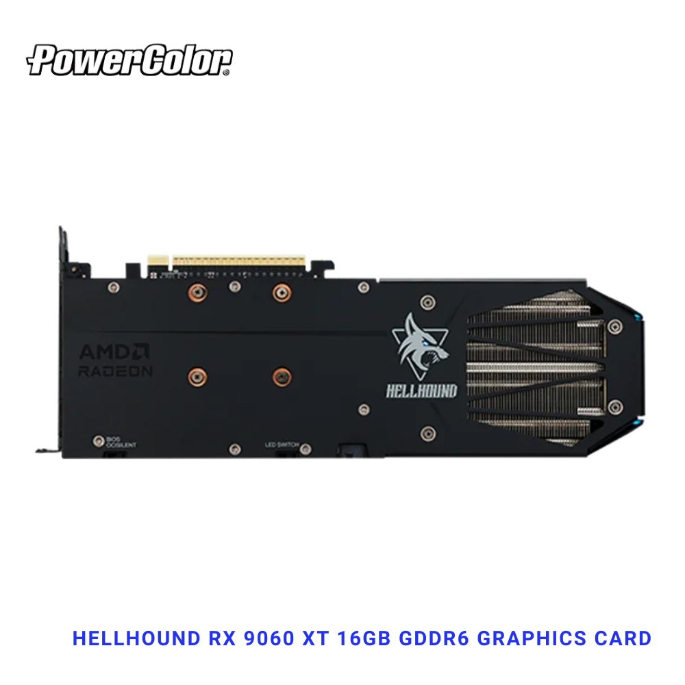 PowerColor Hellhound RX 9060 XT 16GB GDDR6 PCIe 5.0 Triple Fan Graphics ...